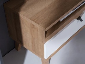 Dulap cu rafturi Mimone R3D (Stejar auriu + Alb mat + grafit). 1051781