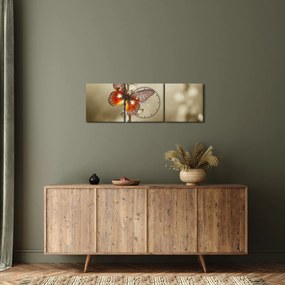 Tablou cu fluture (cu ceas) (90x30 cm)