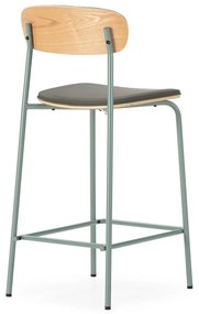 Scaune de bar verde-închis 2 buc. tapițate (înălțime șezut 65,5 cm) Saula – Marckeric