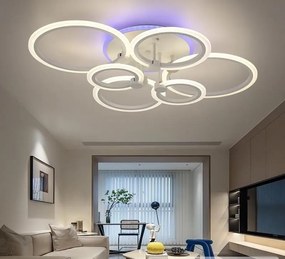 Lustra LED model 6601-2×3+RGB – 160W + RGB 16W, cu telecomanda 2.4G