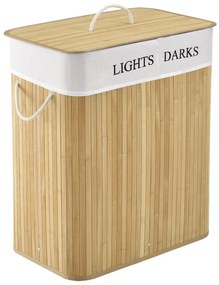 Juskys Cos de rufe din bambus Curly 100 litri, natural