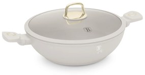 Wok cu capac 30 cm Sahara Berlinger Haus BH 8065, strat antiaderent, crem