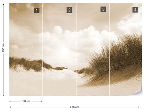 Fototapet - Plaja cu nisip fin – Sepia