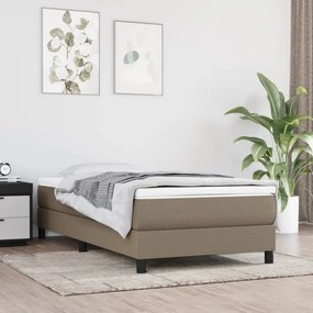 3120496 vidaXL Cadru de pat box spring, gri taupe, 100x200 cm, textil