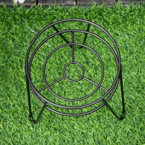 Outsunny Set 3 Suporturi pentru Plante, înălțime 23,5/30/42cm Suporturi pentru Ghivece din Metal, Suporturi pentru Plante pentru Interior și Exterior, Negru | Aosom Romania