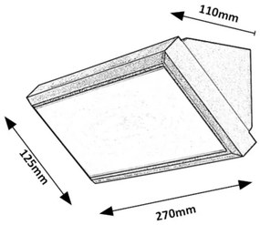 Aplică LED de exterior RAPLA LED/12W/230V IP54 Rabalux 7282