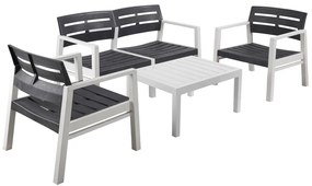 Set Mobilier De Gradina Terza 4 Pers alb-Negru