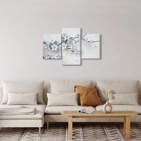 Tablou cu flori albastre (90x60 cm)