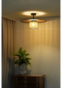 Lustră aplicată TOKYO Duolla RATTAN 1xE27/15W/230V d. 50 cm auriu/ratan
