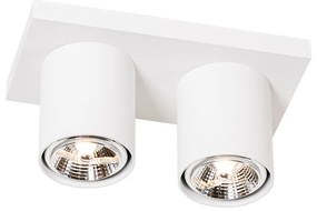 Plafonieră modernă cu spoturi albe cu 2 lumini - Tubo