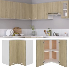806393 vidaXL Dulap de colț suspendat stejar sonoma 57x57x60cm lemn prelucrat