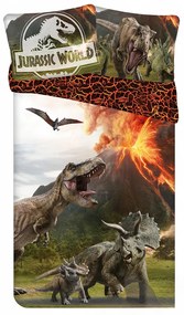 Lenjerie de pat bumbac copii JURASSIC WORLD colorata Dimensiune lenjerie de pat: 70 x 90 cm | 140 x 200 cm