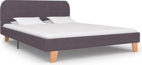 vidaXL Cadru de pat fără saltea țesătură taup 135x190 cm