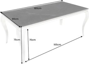 Masa eleganta cu picioare curbate Modern Barock argintiu/ negru