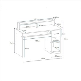 Birou de lucru Eslem White