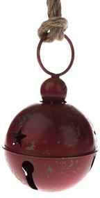 Decor metalic de agățat Clopoțel roșu , 12 x29 cm