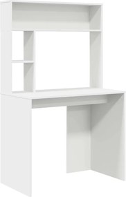 vidaXL Birou cu raft cu depozitare Alb 91 x 50 x 149 cm Lemn compozit