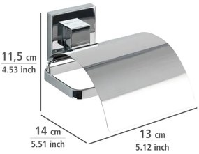 WENKO 22696100-Suport pentru hârtie igienică VACUUM-LOC QUADRO ED 13x14 cm crom lucios