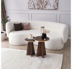 Set 2buc. măsuțe cafea Kabivo 1 (auriu + nuc). 1089598
