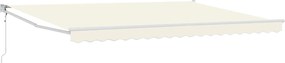 vidaXL Cort electric retractabil Crem 4 x 2 m