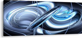 Tabloul cu abstracție albastră (120x50 cm)