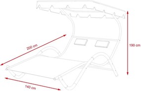 Șezlong relaxant pentru 2 persoane Craftfield PALACE - Bej