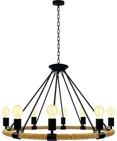 Lustră LED pe lanț ROPE ARTHUR 8xE27/6W/230V