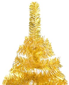 Set brad de Craciun artificial cu LEDgloburi auriu 210 cm PET gold and grey, 210 x 120 cm, 1