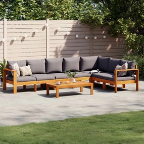 3214863 vidaXL Set de canapele de grădină cu perne, 5 buc., lemn masiv acacia