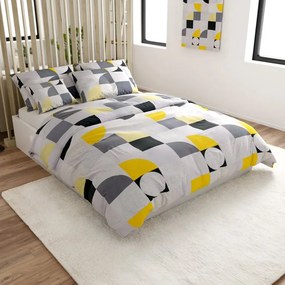 Lenjerie de pat din bumbac Renforce CREP GEOMETRIES crem Dimensiune lenjerie de pat: 70 x 90 cm | 140 x 200 cm