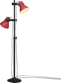 vidaXL Lampă de podea, 25 W, roșu uzat, 25x25x90/140 cm, E27