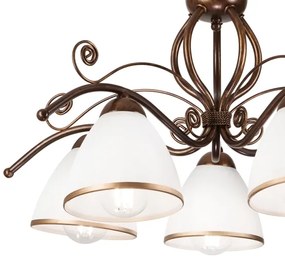 Lustră LED aplicată Brilagi ANTICO 5xE27/60W/230V patină bronz