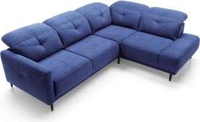 Canapea pe partea dreaptă modular cu funcția de dormit Sandra - albastru marin Aston KR 10420