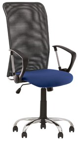Scaun de birou Inter GTP, mesh/textil, albastru-negru
