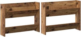 vidaXL Dulap pentru pantofi cu raft 2 pcs Lemn vechi 80 x 18 x 60 cm
