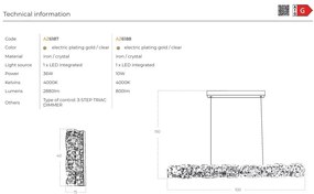 Lustra suspendata LED FLORENCE DIMM