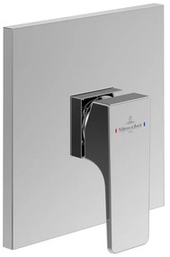 Baterie dus incastrata Villeroy&Boch Architectura Square crom lucios fara corp ingropat