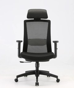 Scaun ergonomic SIHOO M86C –Suport lombar și Cotiere reglabile, Tetieră reglabilă, Mecanism Synchro cu poziție de blocare, Spătar înalt din plasă respirabilă, Rotativ, Negru
