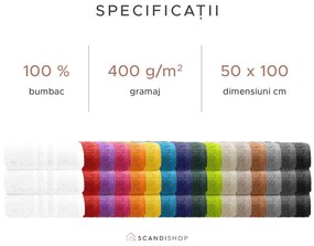 Prosop de maini Classic 50 x 100 cm gri Inchis, 100% bumbac