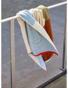 Prosop albastru din bumbac din frotir 70x140 cm Block – Hübsch