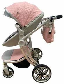 Carucior 2 in 1 cu landou transformabil in parte sport, 0-36 luni, Roz - CPC-15-roz