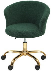 Vinsetto Scaun de birou, scaun de birou ergonomic reglabil în înălțime, scaun pivotant, picior din oțel, verde | Aosom Romania