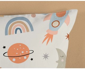 Lenjerie de pat pentru copii albastră-bej din bumbac pentru pat de o persoană 140x200 cm Eclips – Good Morning