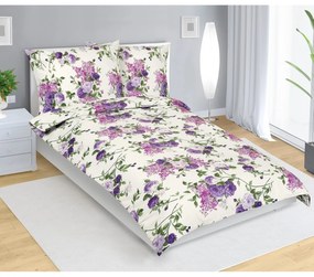 Lenjerie de pat din bumbac Bellatex Trandafir lila, 140 x 200 cm, 70 x 90 cm, 140 x 200 cm, 70 x 90 cm
