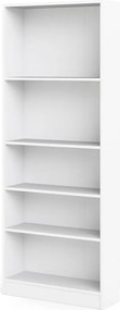 Bibliotecă Tvilum Basic, 79x203 cm, alb