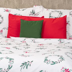 Lenjerie de pat din bumbac 4Home Christmas Holly, 140 x 200 cm, 70 x 90 cm