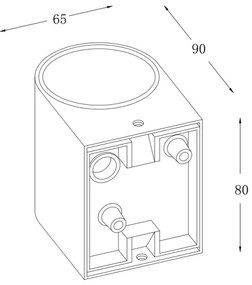 Aplică LED de exterior ZACK LED/3W/230V IP54 RED-Design Rendl-R12027