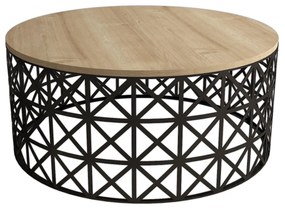 Măsuță de cafea Vutada (stejar + negru). 1093340