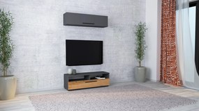 Living haaus Haga V11, Antracit/Stejar Wotan, L 120 cm