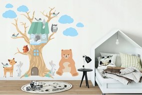 Autocolant decorativ casa animalelor pentru perete 100 x 200 cm
